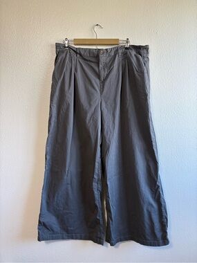 Pact Men’s XXL Gray Wide Leg Pants Organic Cotton Relaxed Baggy Neutral